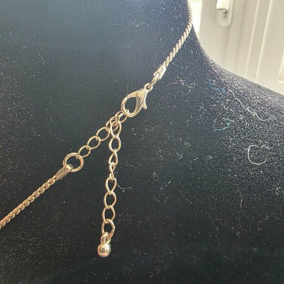 Vintage Style Rhinestone necklace with adjustable length - Picture 2 of 2